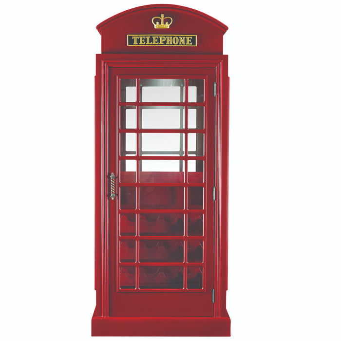 RAM Game Room Old English Telephone Booth Bar Cabinet