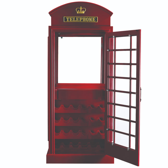 RAM Game Room Old English Telephone Booth Bar Cabinet