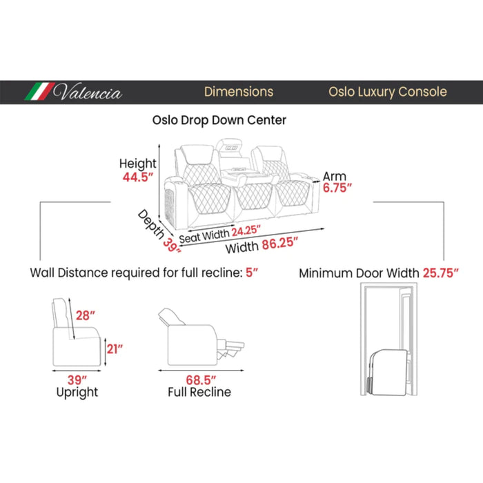 Valencia Theater Seating Oslo Luxury Console Edition Home Theater Seating