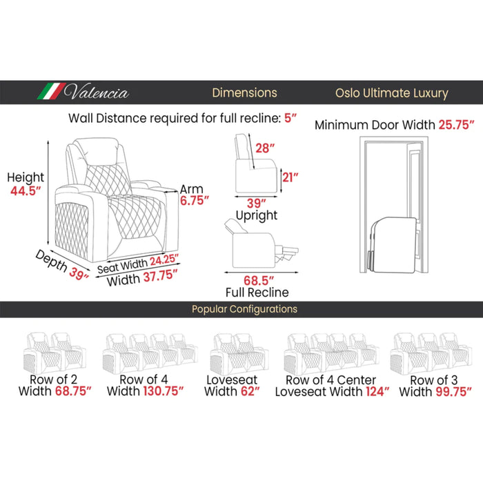 Valencia Theater Seating Oslo Ultimate Edition Home Theater Seating