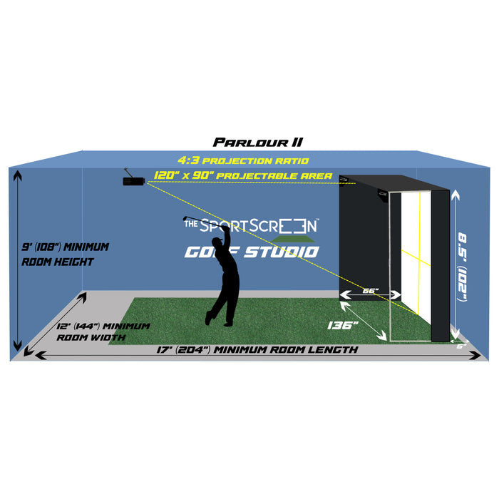 SportScreen Golf Studio Parlour Series Freestanding Studio