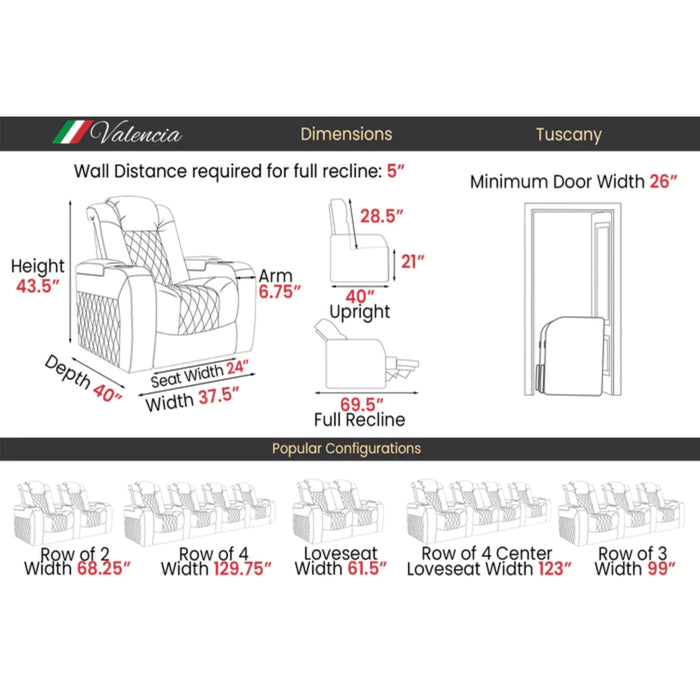 Valencia Theater Seating Tuscany Luxury Edition Home Theater Seating